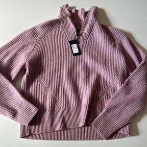 NEW WITH TAGS Rag and Bone Cashmere Quarter Zip Sweater Size S